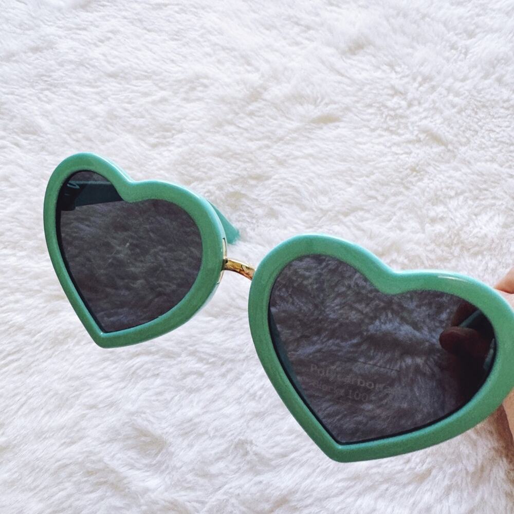 Pixie Green Girl Heart-shape Sunglasses - Picture 7 of 11